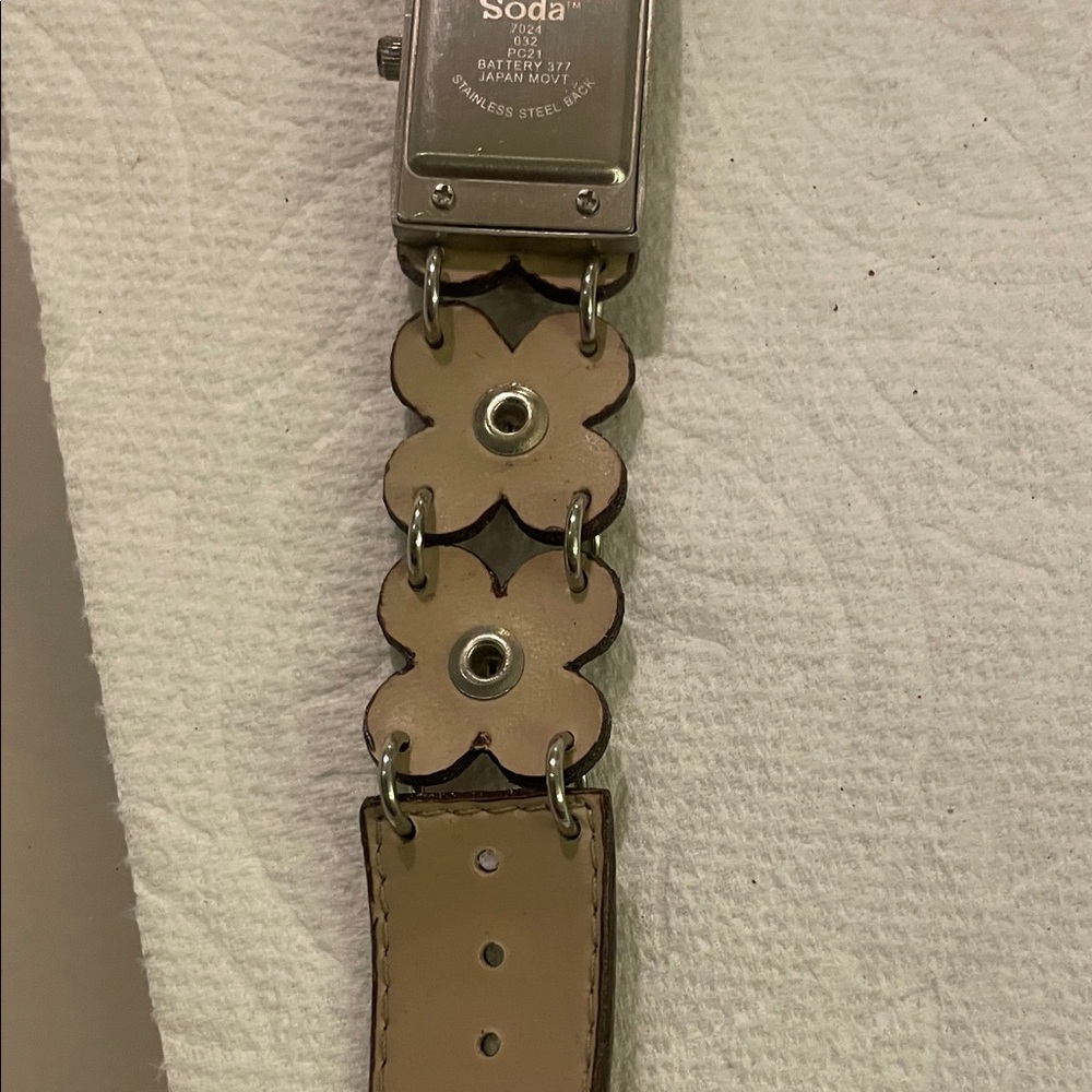 Soda Silver and Brown Rectangular Watch - image 11